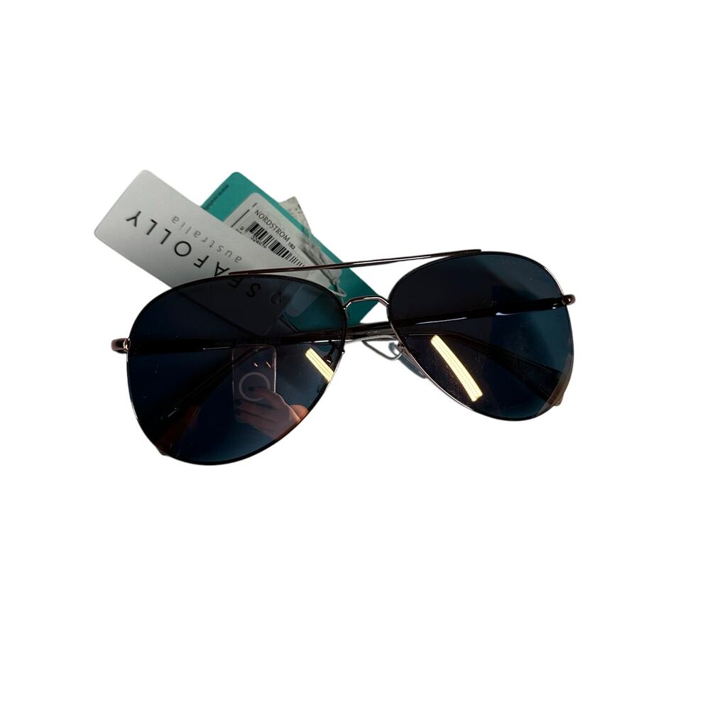 NEW‎ Seafolly Pink Rose Gold Aviator Sunglasses